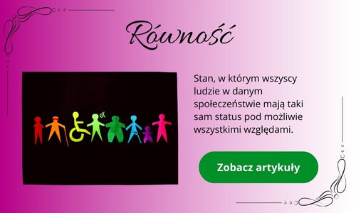 Równość - wycięte z papieru postaci reprezentujące osoby z różnymi dysfunkcjami, znajdujące się na czarnym tle