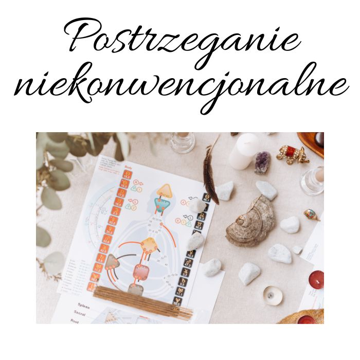 Postrzeganie niekonwencjonalne - zeszyt z narysowanymi czakrami